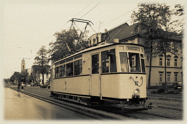 Erfurt - Heute! Historische Straßenbahn in Fahrt... zum Magdeburger-Allee Fest in Erfurt