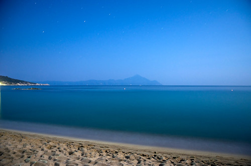 Long exposure of Mount Athos