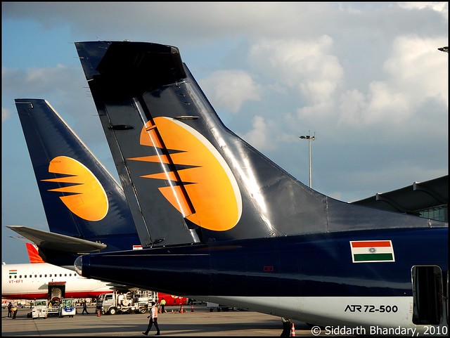 A Jet Airways tail parade
