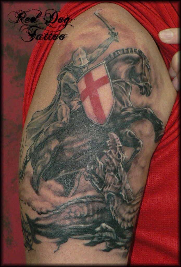 St George and the Dragon Tattoo  Knight tattoo Dragon tattoo Tattoos