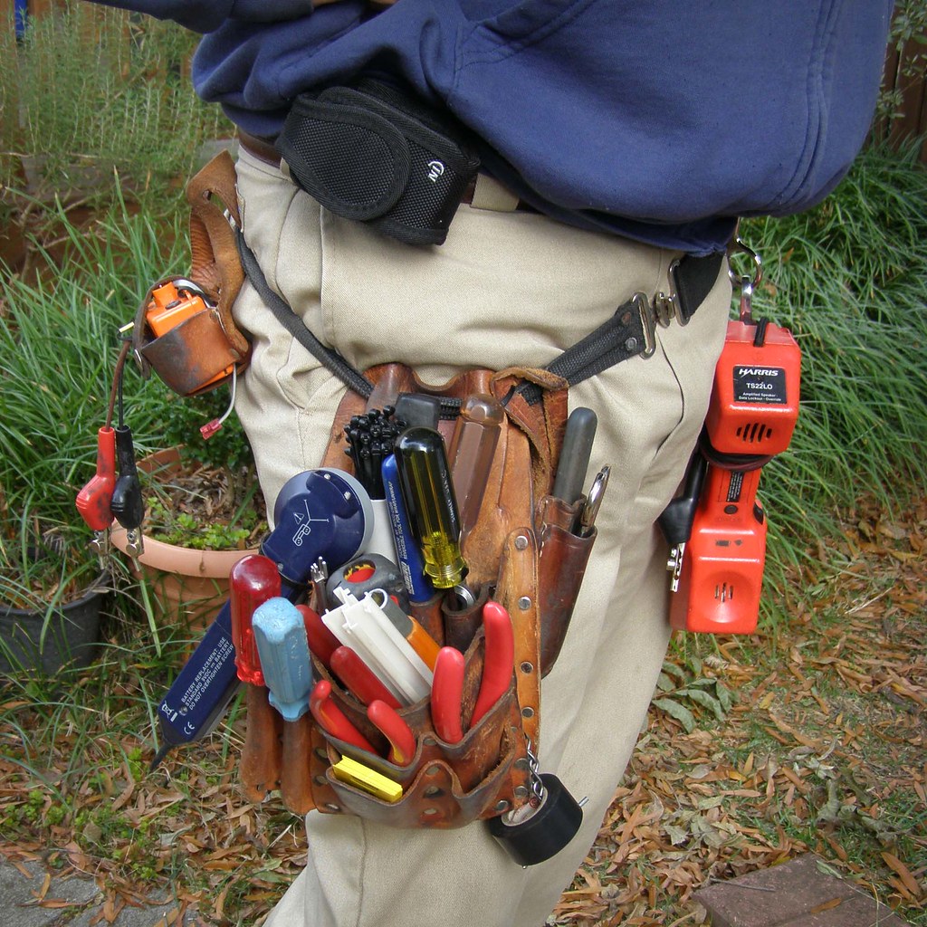 Phone repairman's toolbelt | After the AT&T guy had fixed ou… | Flickr