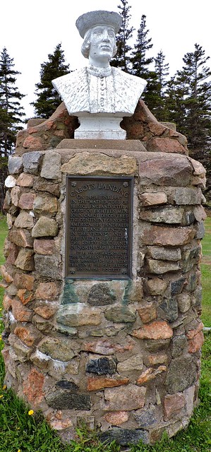 Cairn; bust of and plaque about John Cabot, European discoverer of what is now Canada