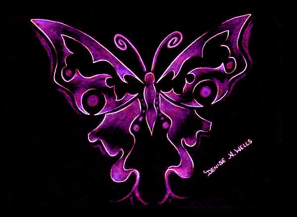 Tribal Butterfly Tattoo by Denise A. Wells