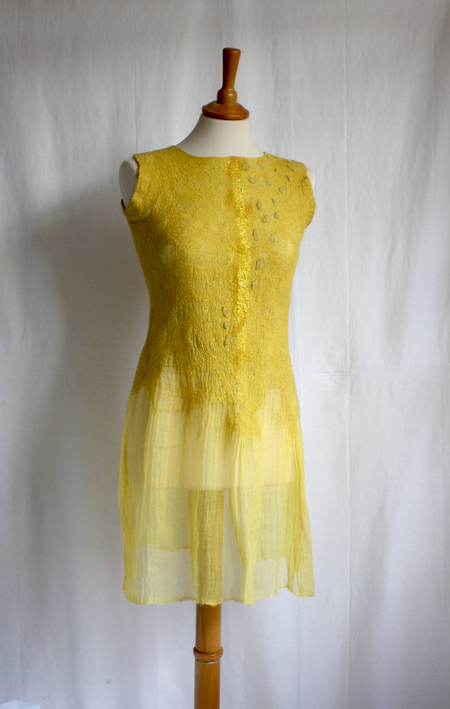 Amarelo, Tunic Dress | cotton, merino, silk, banana fibre, n… | Monika ...