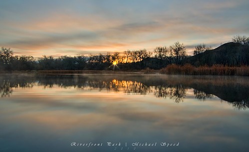 trees color beauty clouds sunrise reflections photography montana hills hdr starburst billings riverfrontpark michaelspeed photographingmontana realistichdrimage montanalandscapephotography