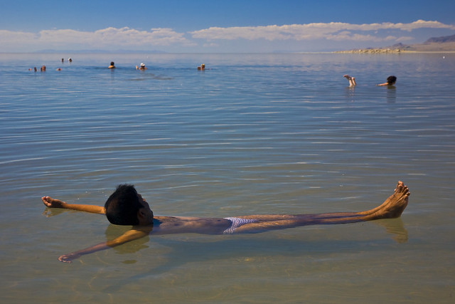 Floating in Great Salt Lake