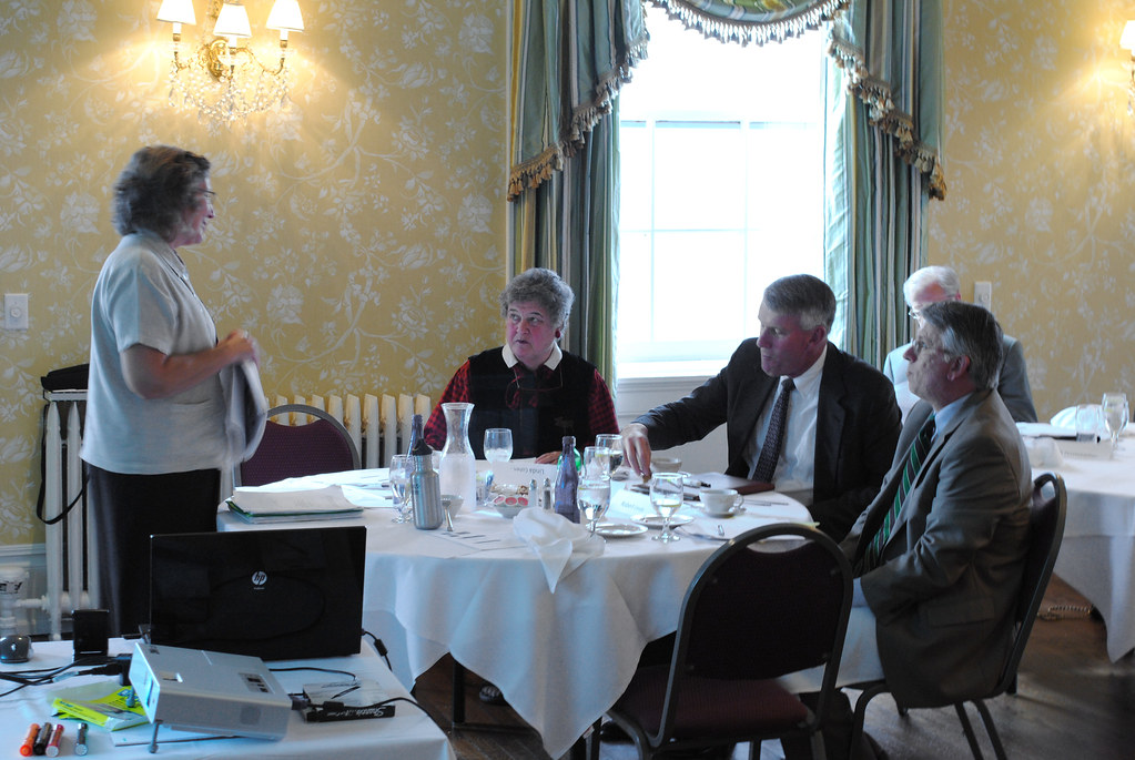 Donna Rader speaks with members of the Grants Committee | Flickr