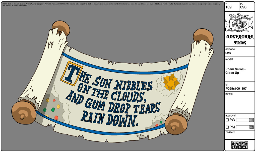 Poem Scroll - Close Up | From the Adventure Time episode 