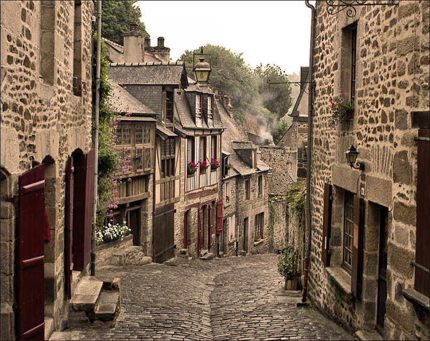 Old Street in Dinan (France)