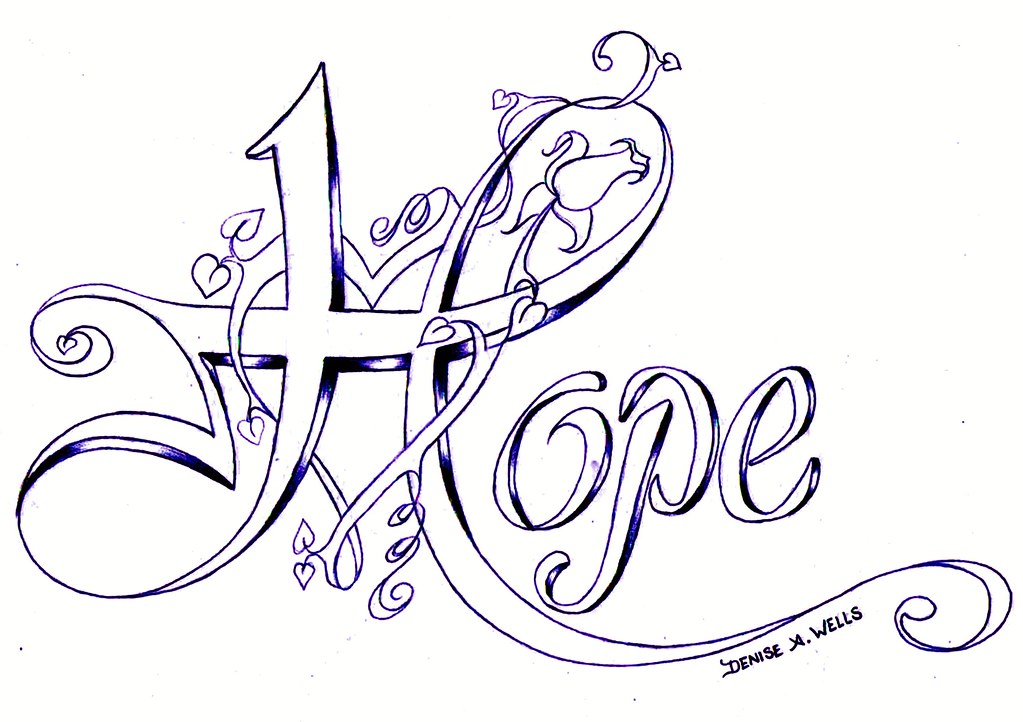 Hope Inspirational Name Tattoo Designs  Tattoos with Names