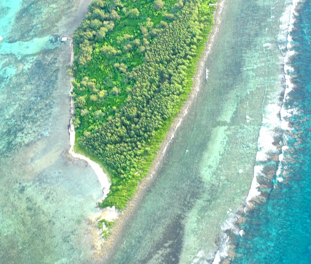 Aerial of Tip of Cocos Island Guam