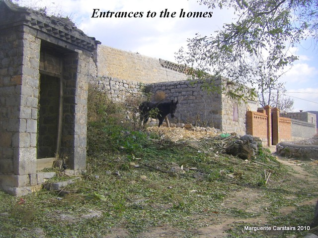 Entrances to the homes