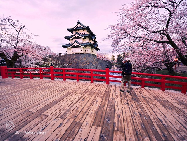 Hirosaki Castle Japan. Photographer Captures Castle.  Over 10,000 visits to this photo.  Thank you. © Glenn Waters. Japan.