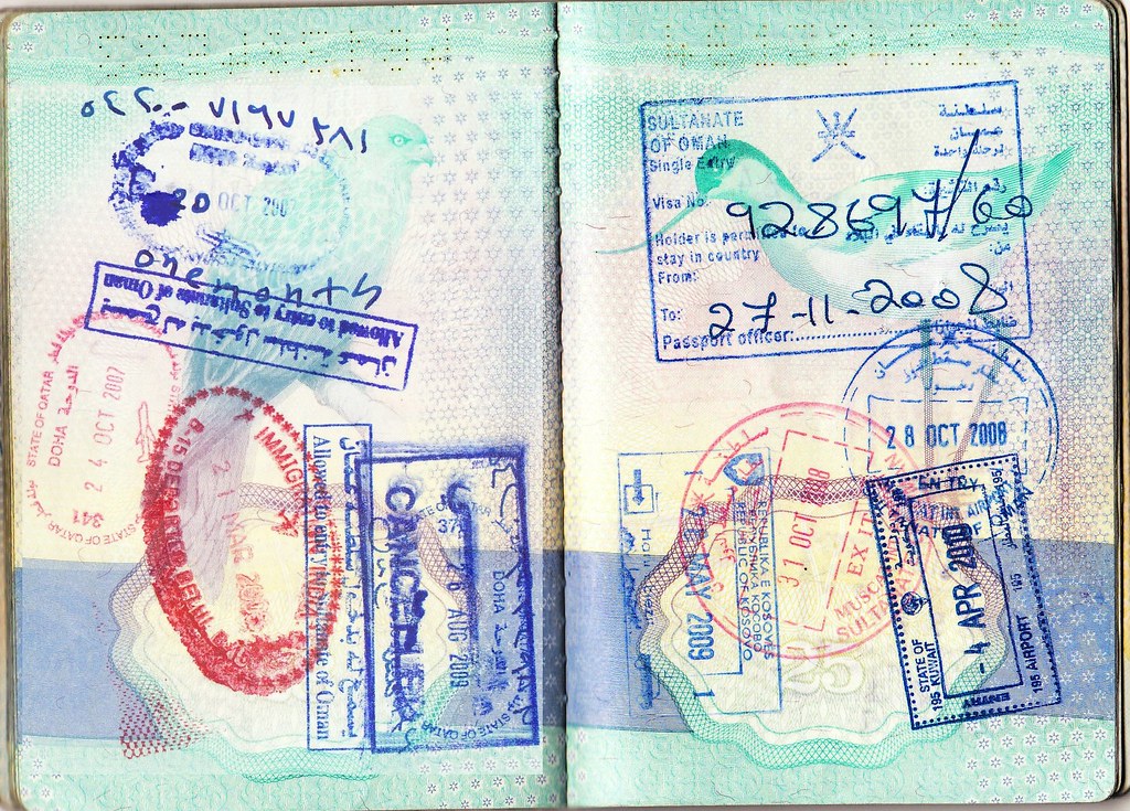 Passport Page with stamps | Qatar visa and stamp, 20 October… | Flickr