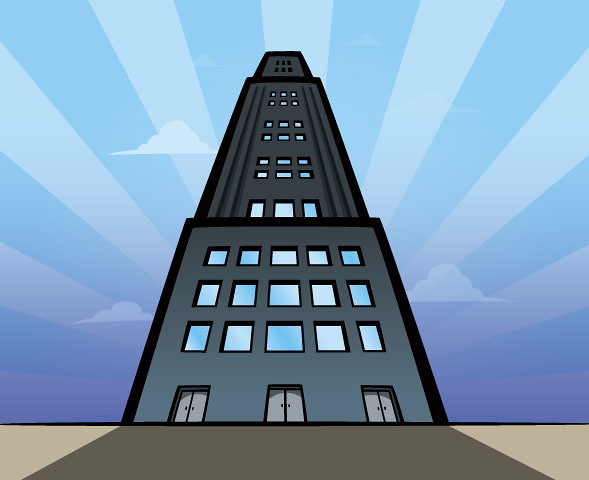 Cartoon Building: Skyscraper | Funky cartoon building create… | Flickr