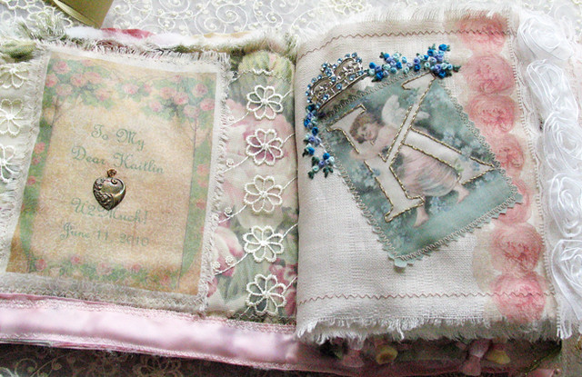 Handmade Fabric Birthday Book  Inside Cover
