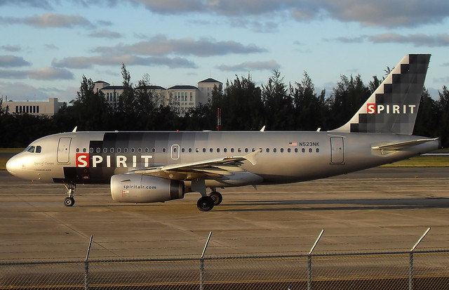 Spirit Airlines Airbus A319-132 / N523NK At SJU