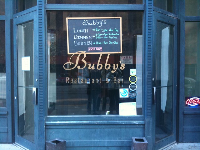 Bubby's Café in Dumbo, Brooklyn.