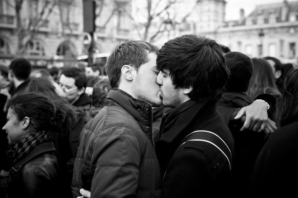 ...man, paris, love, saint, lesbian, kiss, day, noiretblanc, valentine, nb,...