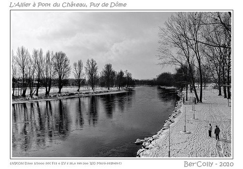 Les bords de l'allier en hiver, Pont du Château by BerColly