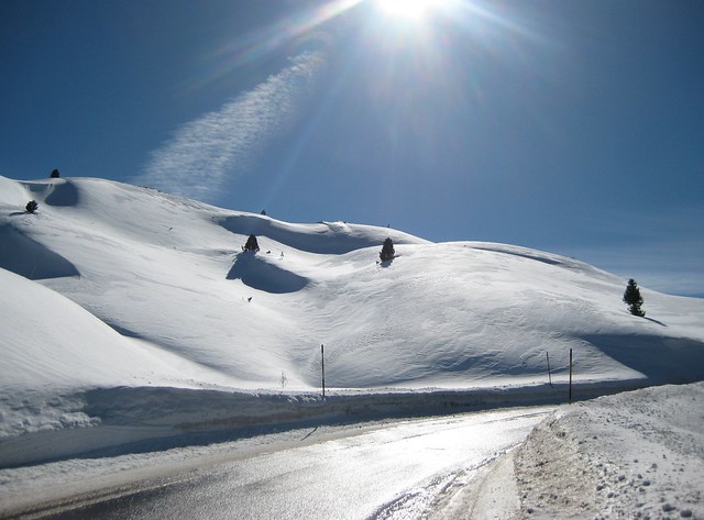 Winter sun in Dolomiti