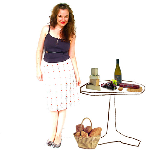 Italy food spread with thrfited outfit | by Stephanie M. Casey