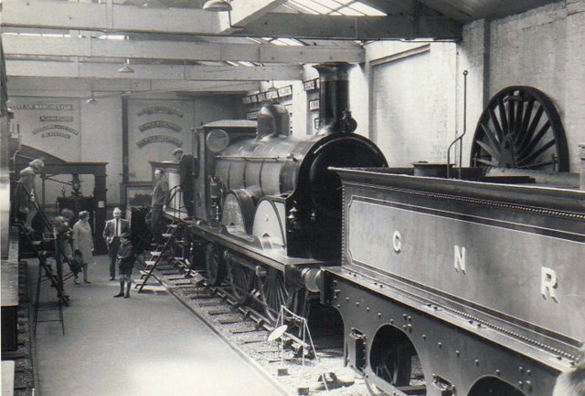 One of my Dad's photos from one of our visits to the old York Railway Museum, Queen Street.  In this shot is LB&SCR 0-4-2 no.214 'GLADSTONE'.  You were allowed to climb onto the footplates in those days.