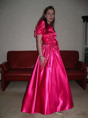 Hot pink dress | Ann looks smashing in her hot pink satin dr… | Paula ...