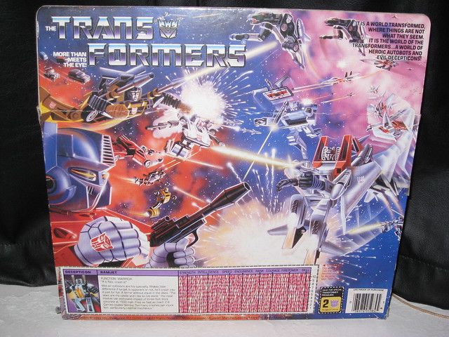 Transformers Generation 1 RAMJET (back)