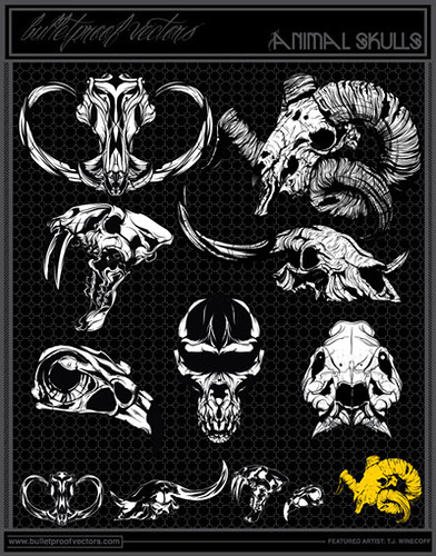 ANIMAL SKULL: VECTOR SET | $ Animal skull package is a r… | Flickr