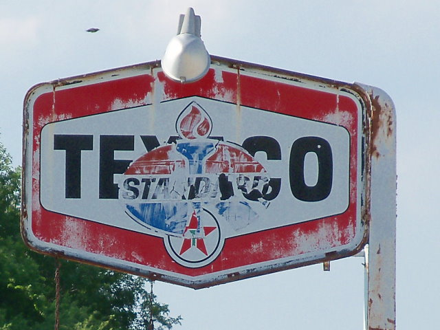 Texaco with Standard ghost over