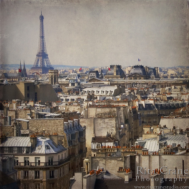 Rita Crane Photography: Paris / architecture / rooftops / texture / cityscape / Le Marais / Eiffel Tower & Rooftops, Paris