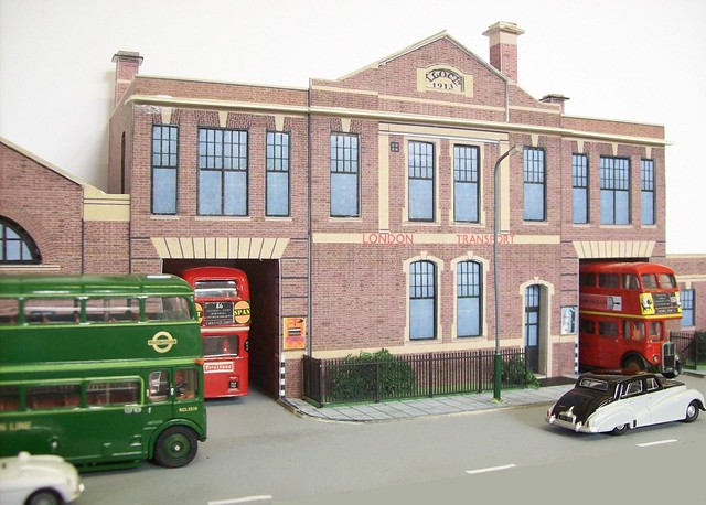 Seven Kings Bus Garage diorama