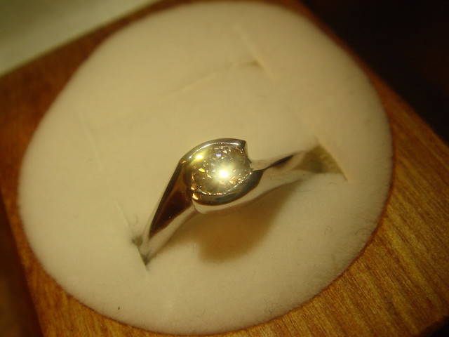 Brilliant Earth diamond and white gold ring