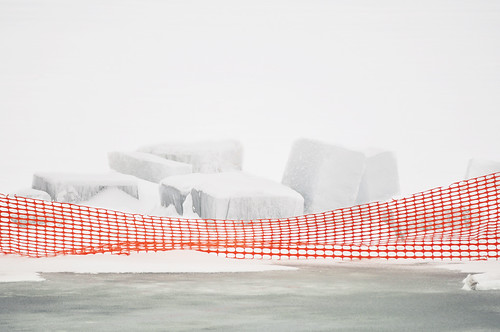 Mysterious White Shapes Spread out Like Marble Ruins in the Snow by Madison Guy