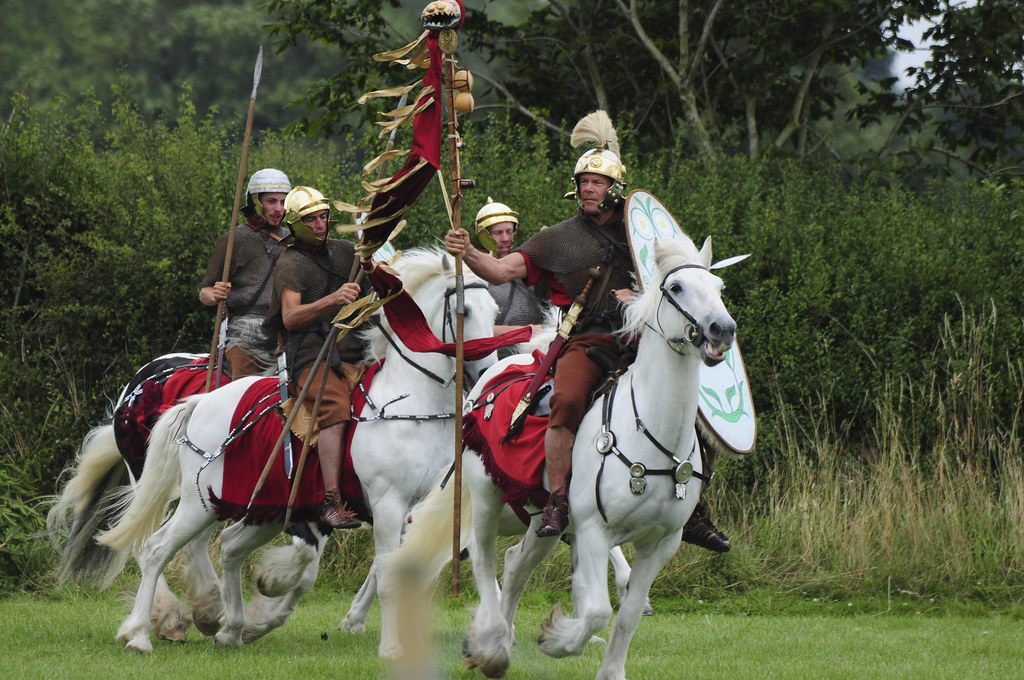 Mounted Romans Soldiers, Roman Army on Horseback, Ermine Street Guard at Kelmarsh