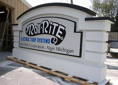 Sign-Monument-Signs-rollrite | Custom Stucco Sign Monument S… | Flickr