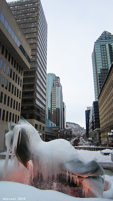 Frozen Fountaine in Downtown