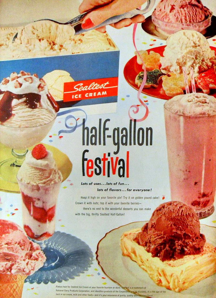 Vintage 1950s Sealtest Ice Cream Ad