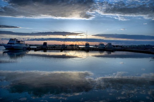 ontario port sunrise boats dawn harbour orillia lakecouchiching
