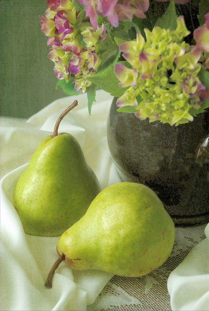 Green Pears & Hydrangea