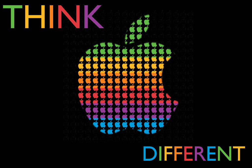 Apple Think Different Wallpaper Apple Logo Made From Small Flickr