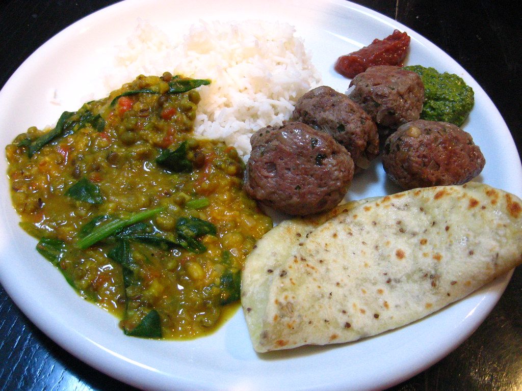 Chicken Curry Kabobs On Rice