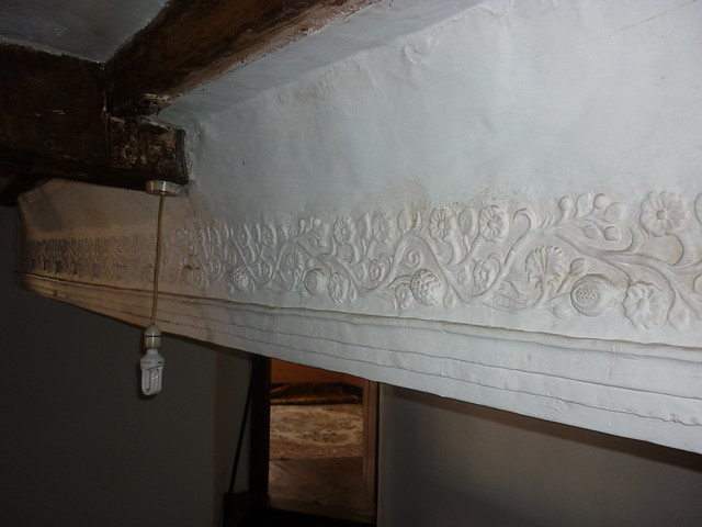 Detail on the ceiling in Castle Lodge, Ludlow