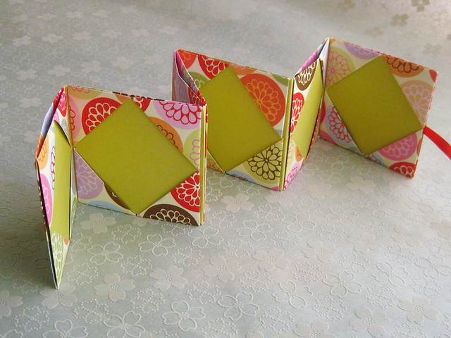 Origami Accordion Card Spring Garden