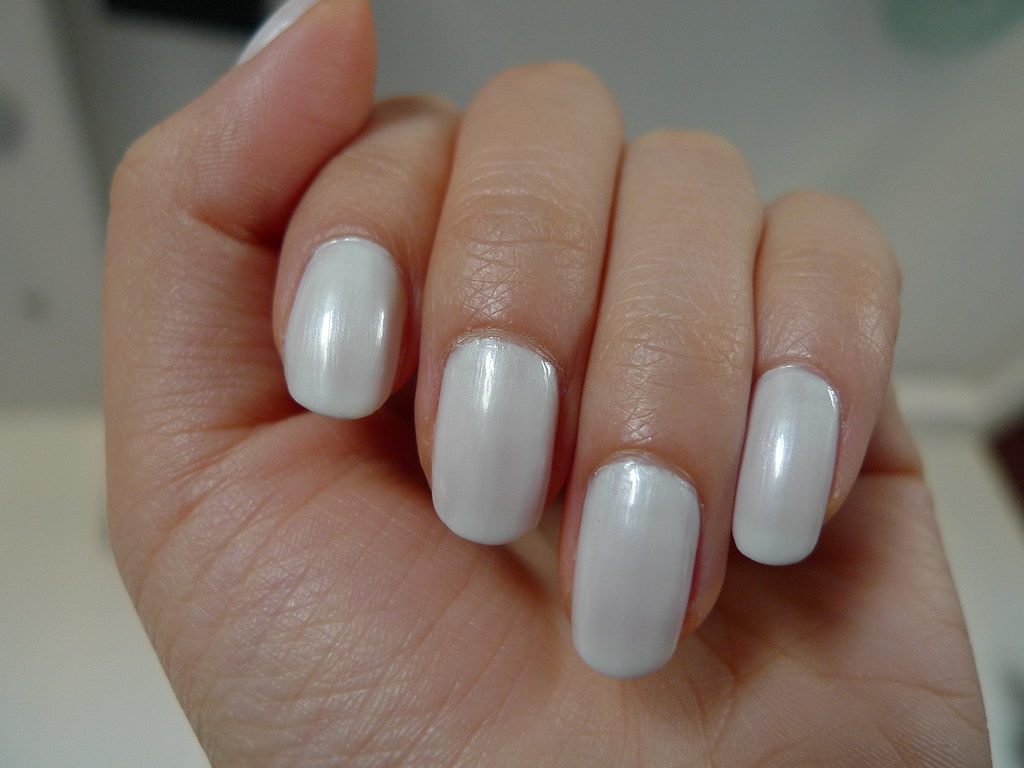 Chanel Blanc Petale  I needed 3 coats to make it almost opa