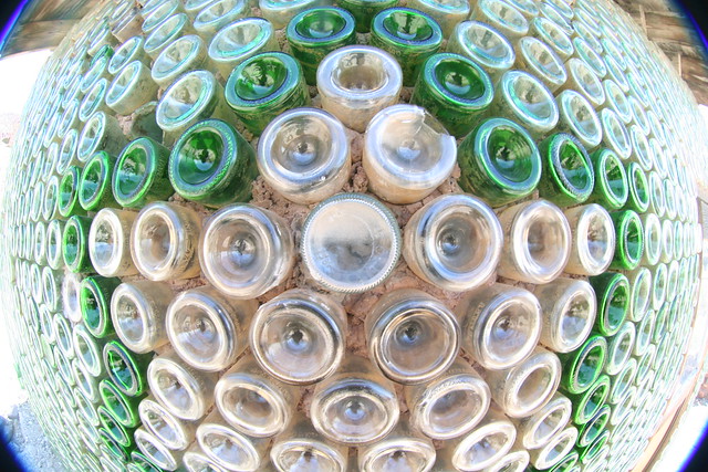 Calico Bottle House with a fisheye