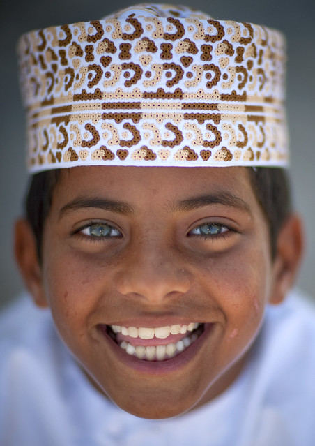 Blue eyed kid in Masirah Island , Oman