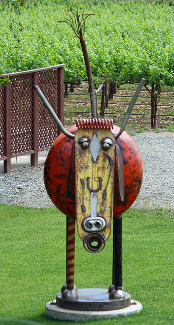 Wire sculpture at a Napa Valley winery