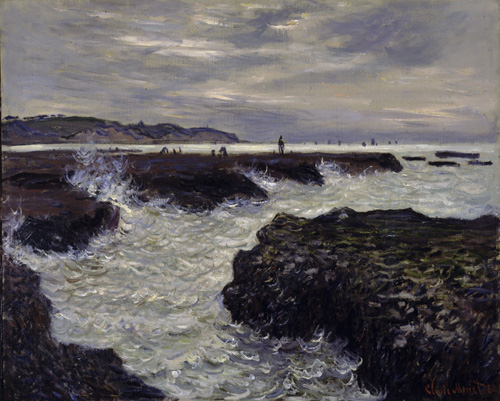 W  767 CM 1882 The Rocks at Pourville, Low Tide, Claude Monet. Dwld - Memorial Art Gallery, University of Rochester
